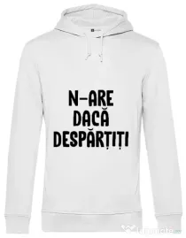 Hoodie barbat cu gluga Nu are sens 2 Alb