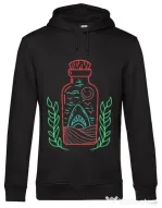 Hoodie barbat cu gluga Shark in a bottle Negru
