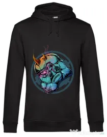 Hoodie barbat cu gluga Helmet demons Negru