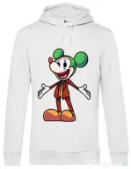 Hoodie barbat cu gluga Joker Mouse Alb