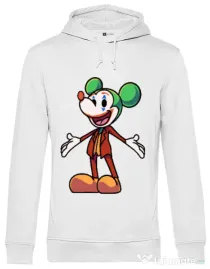 Hoodie barbat cu gluga Joker Mouse Alb