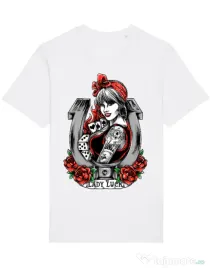 Tricou STANLEY STELLA barbat Lady luck Alb
