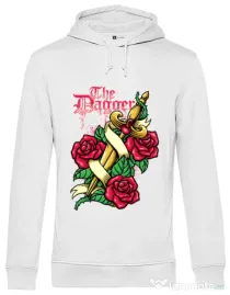 Hoodie barbat cu gluga The dagger Alb