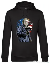 Hoodie barbat cu gluga American killer Negru