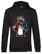Hoodie barbat cu gluga Suicide gas mask Negru