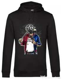 Hoodie barbat cu gluga Suicide gas mask Negru