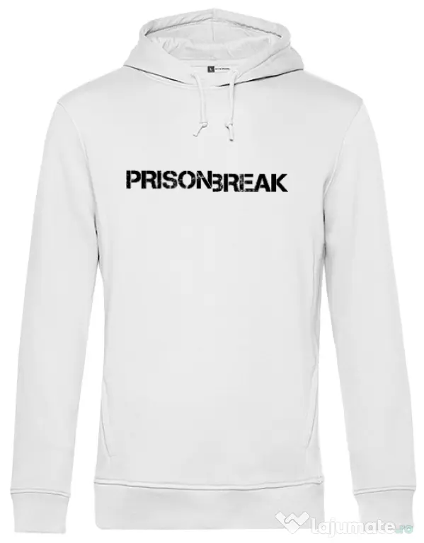 Hoodie barbat cu gluga Prison break Alb