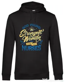 Hoodie barbat cu gluga Strongest women Negru