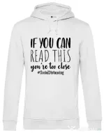 Hoodie barbat cu gluga Too close Alb