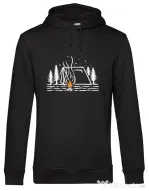 Hoodie barbat cu gluga Tent lines Negru