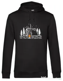 Hoodie barbat cu gluga Tent lines Negru