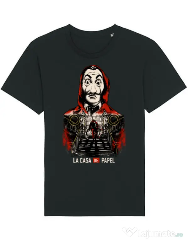 Tricou STANLEY STELLA barbat La casa de papel Negru