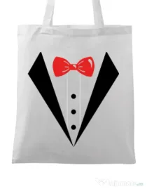 Sacosa personalizata Mire Groom suit Alb