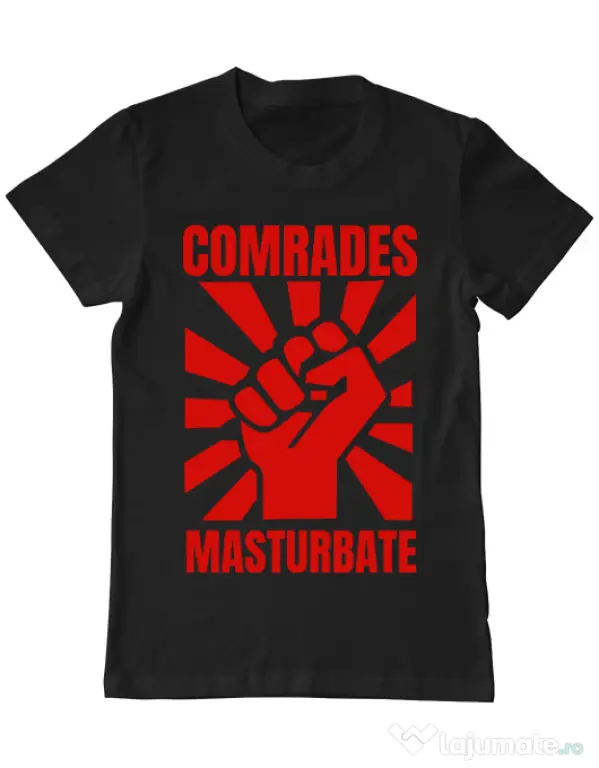 Tricou Burlaci ADLER Comrades masturbate Negru