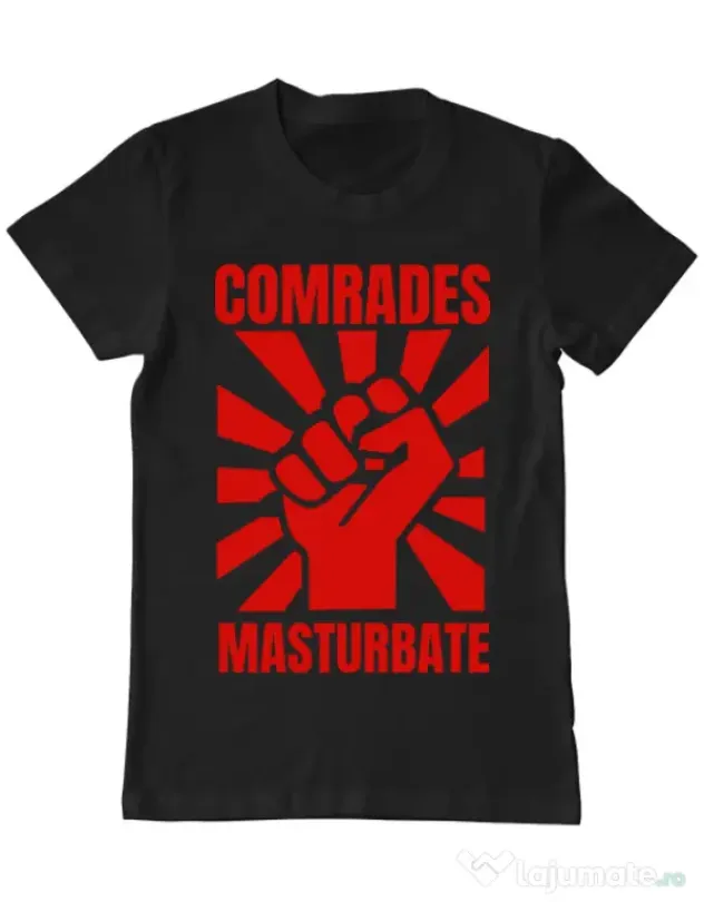 Tricou Burlaci ADLER Comrades masturbate Negru
