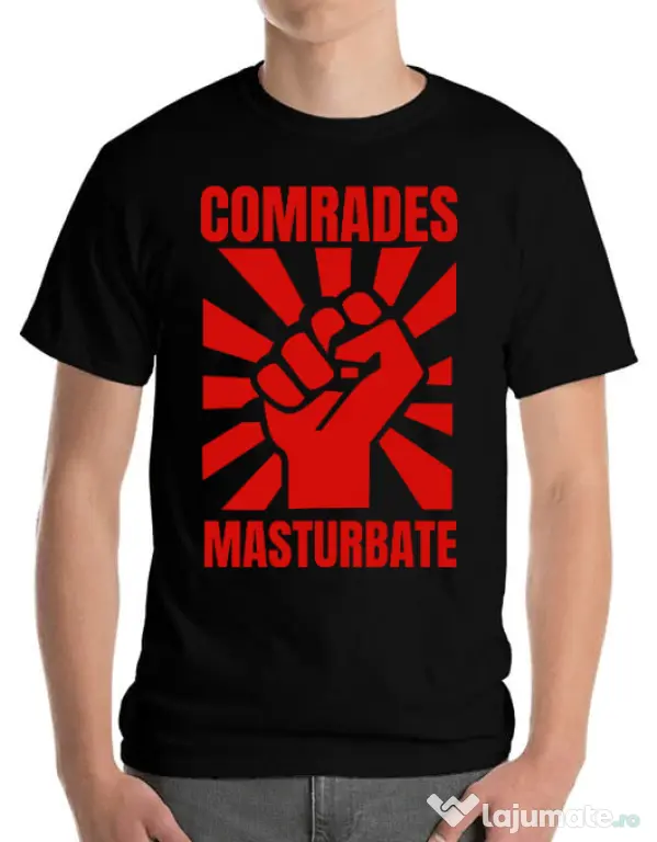 Tricou Burlaci ADLER Comrades masturbate Negru