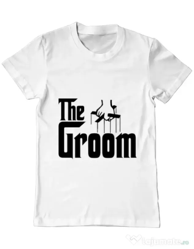 Tricou Mire ADLER The groom Alb