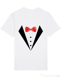 Tricou Mire STANLEY STELLA Groom suit Alb