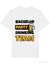 Tricou Petrecerea burlacilor STANLEY STELLA Bachelor Party Alb