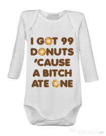 Baby body 99 Donuts Alb