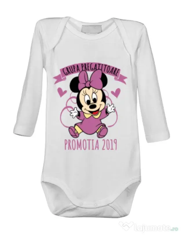 Baby body Absolvire Minnie Mouse Alb