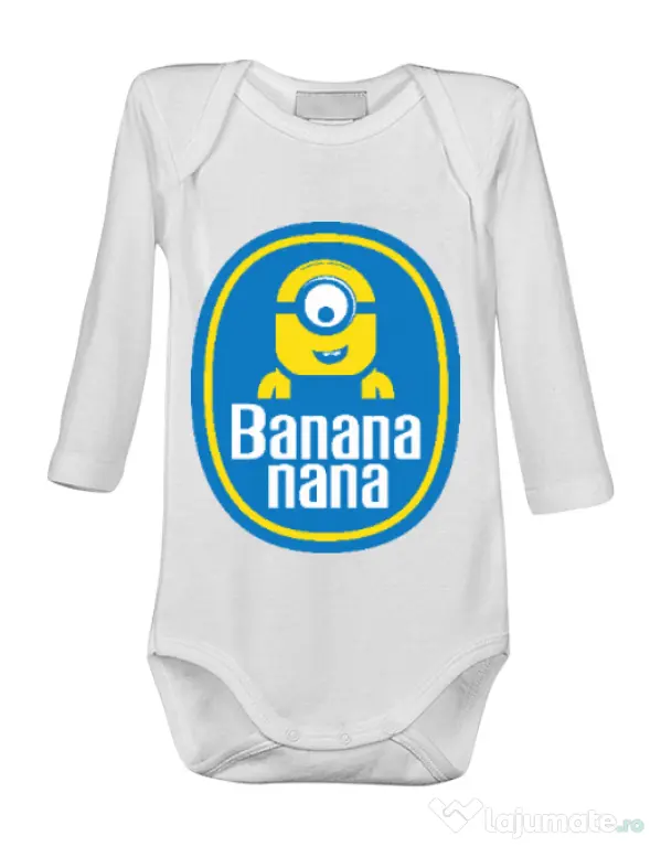 Baby body Bananana Alb