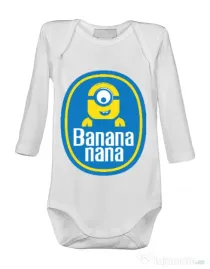 Baby body Bananana Alb