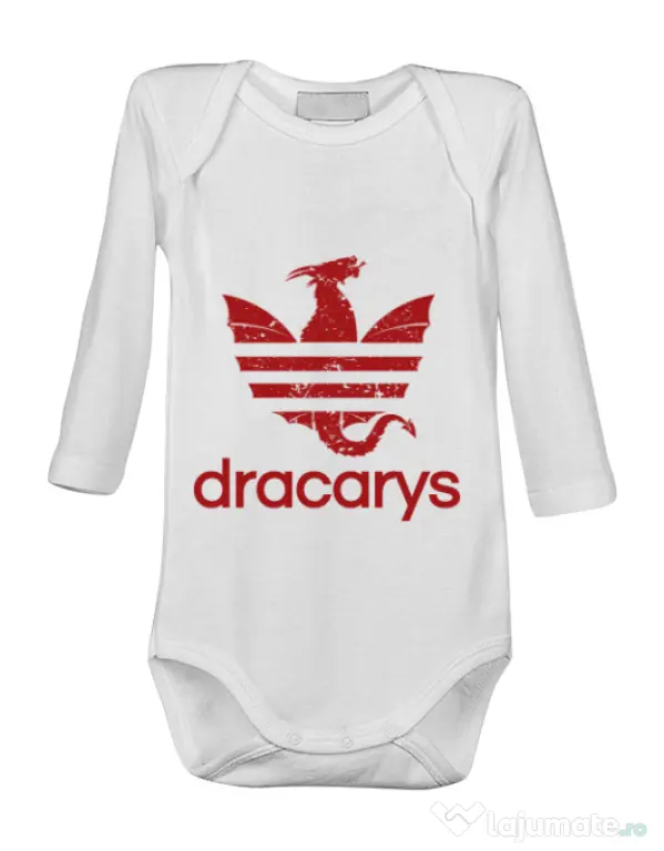 Baby body Dracarys Alb
