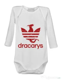 Baby body Dracarys Alb
