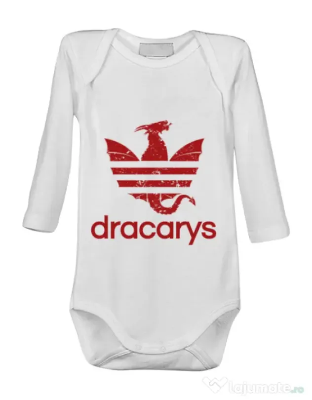 Baby body Dracarys Alb
