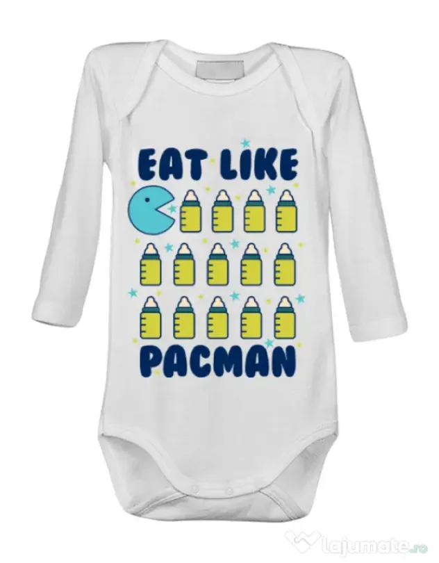 Baby body Eat Like Pacman Alb