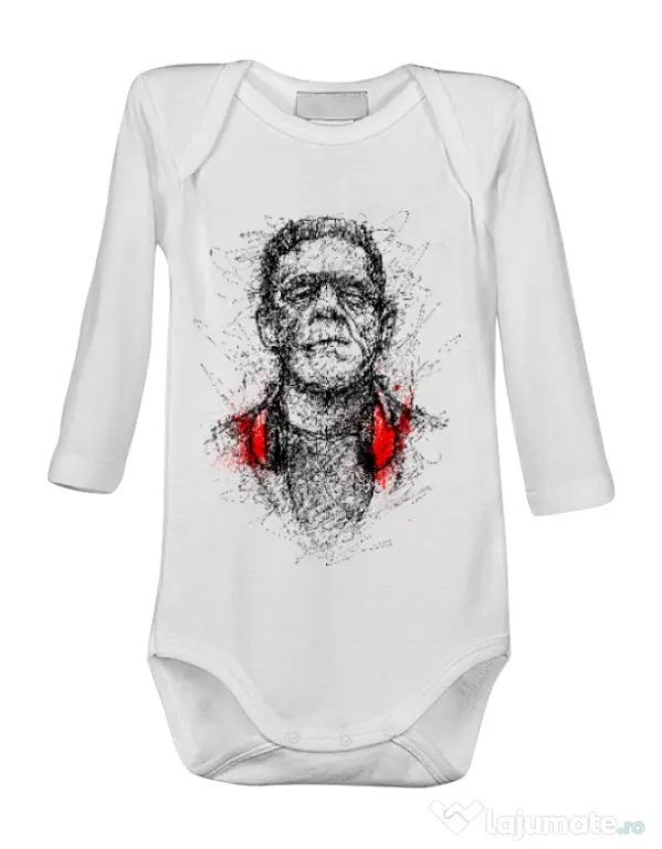 Baby body Frankenscratch Alb