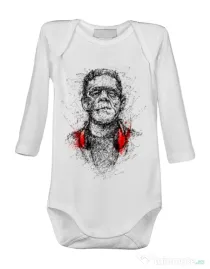 Baby body Frankenscratch Alb