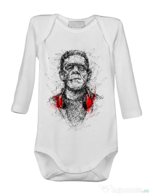 Baby body Frankenscratch Alb