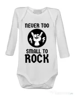 Baby body Never too small to rock Alb