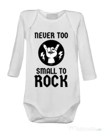 Baby body Never too small to rock Alb