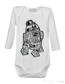 Baby body Street R2D2 Alb