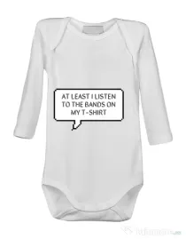 Baby body T-shirt band Alb