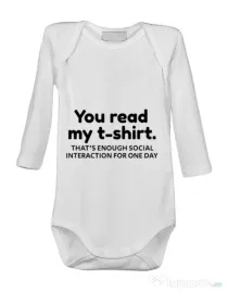 Baby body You read my t-shirt Alb