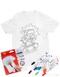 Tricou de colorat Cat on skate