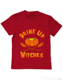 Tricou ADLER copil Drink up witches Rosu