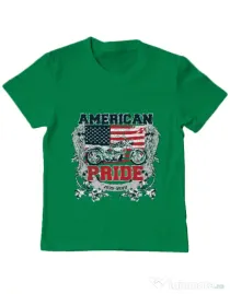 Tricou ADLER copil American pride Verde mediu