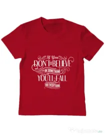 Tricou ADLER copil Believe in something Rosu