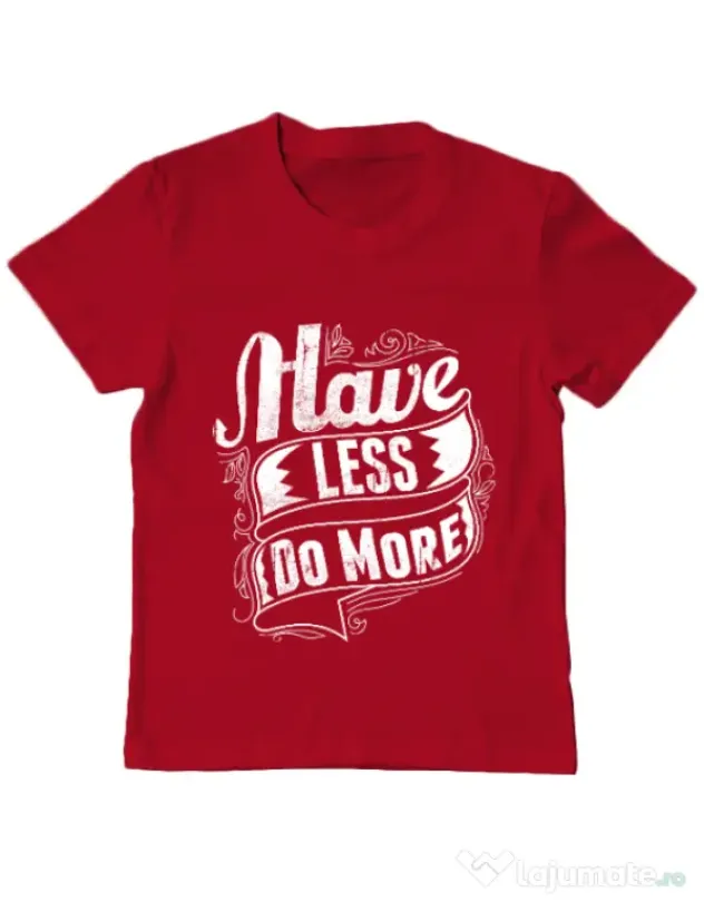Tricou ADLER copil Have less do more Rosu