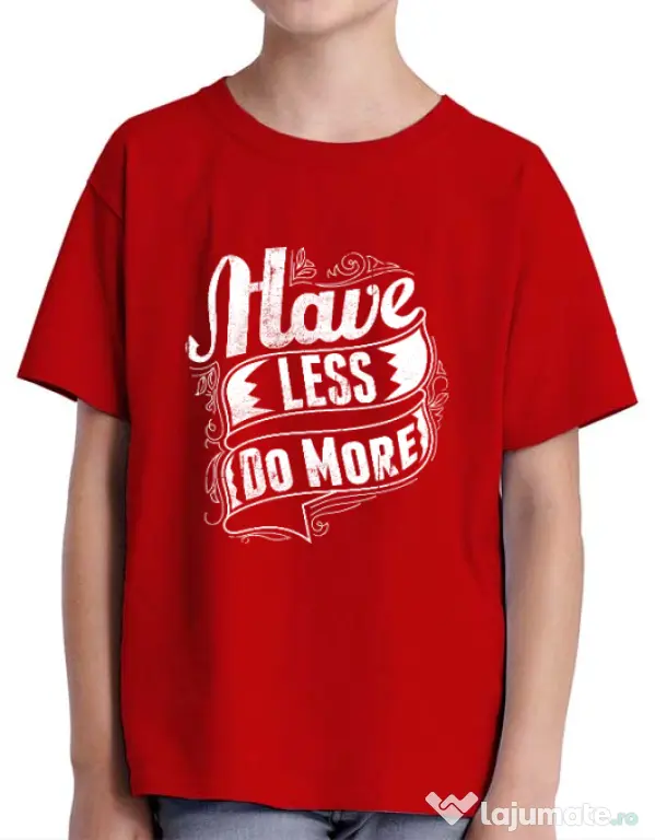 Tricou ADLER copil Have less do more Rosu