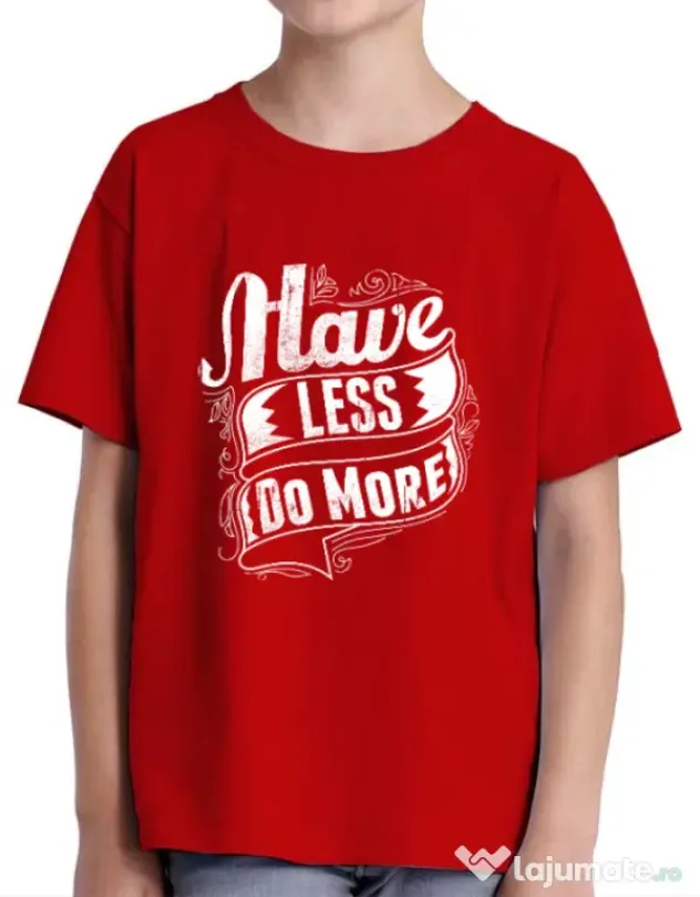 Tricou ADLER copil Have less do more Rosu