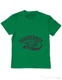 Tricou ADLER copil Ignorance is bliss Verde mediu
