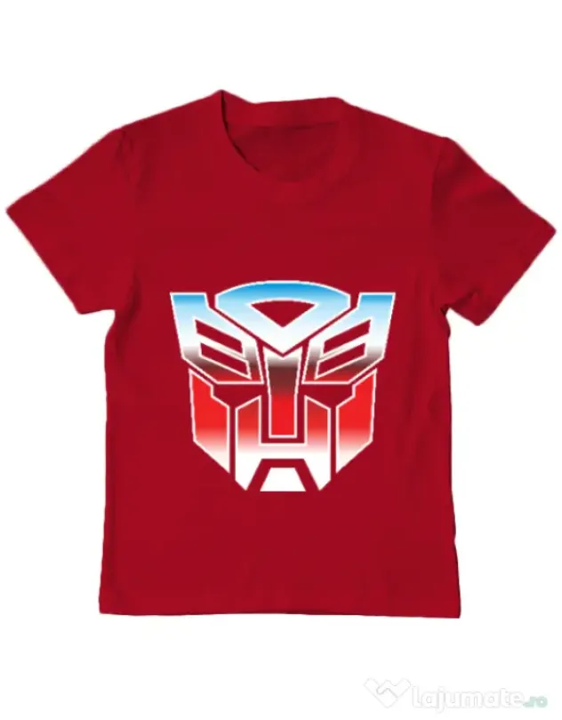 Tricou ADLER copil Transformers Rosu