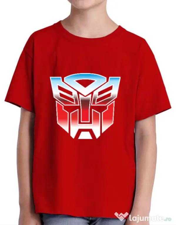 Tricou ADLER copil Transformers Rosu
