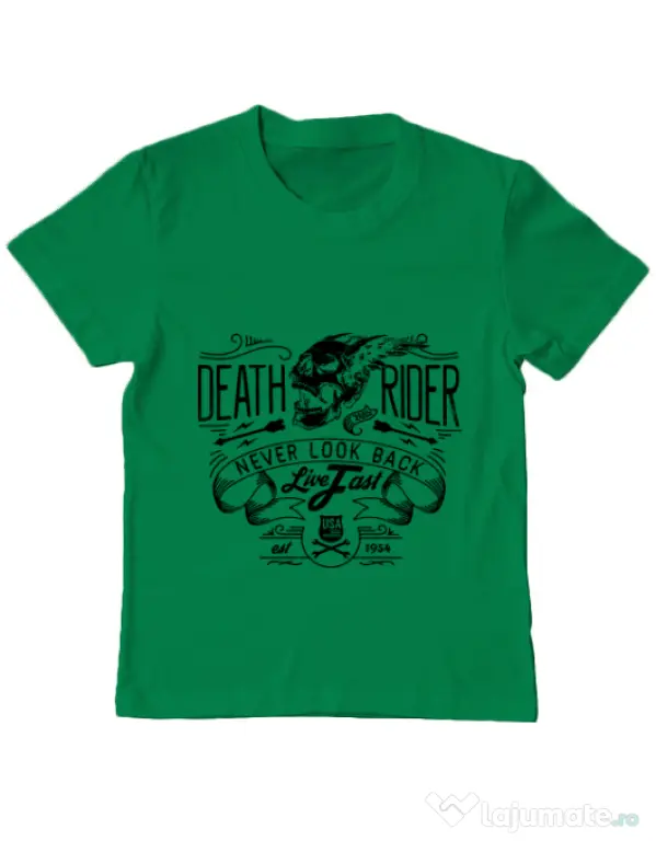 Tricou ADLER copil Never look back Verde mediu